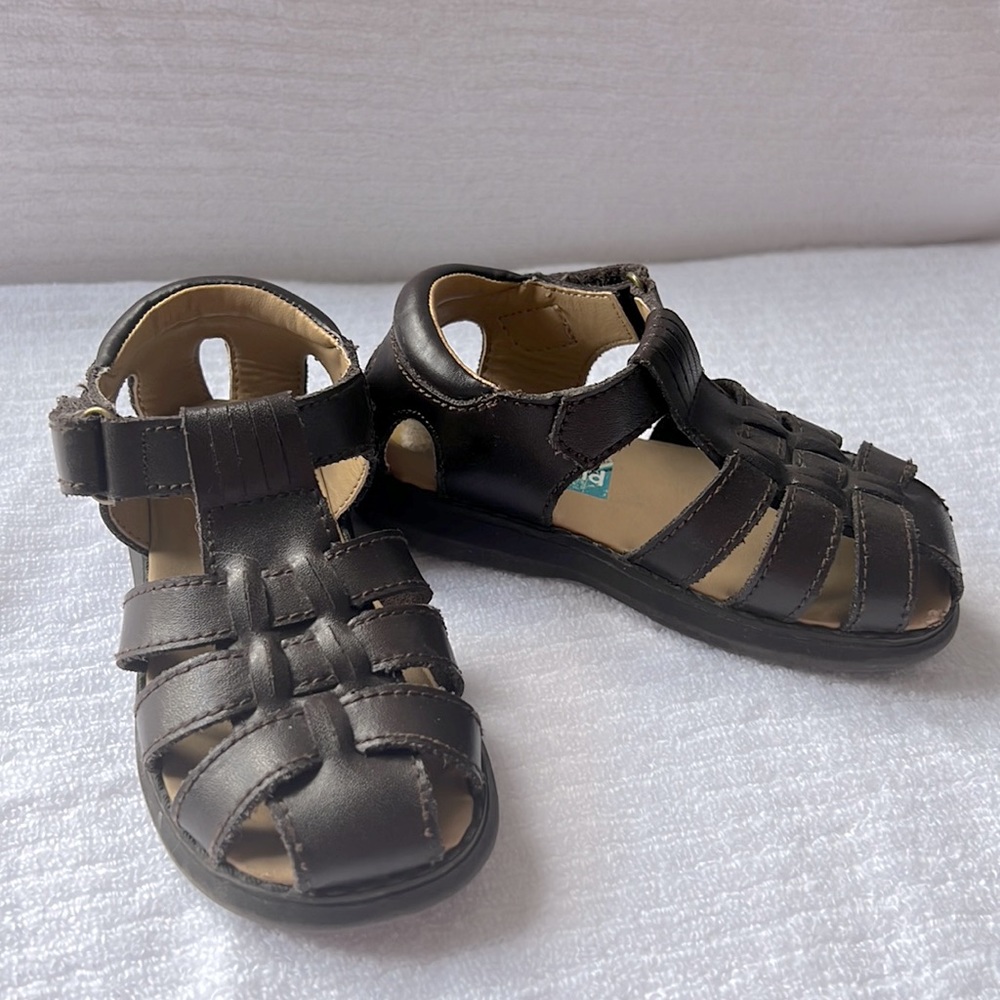 Toddler Leather Sandals Size 8 M Scott David Brown